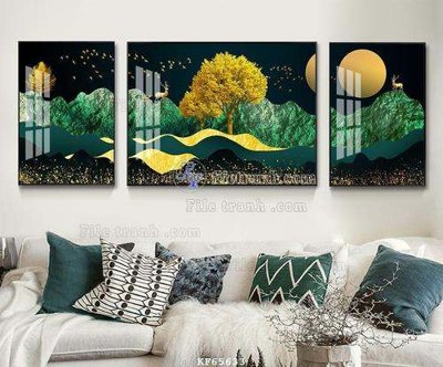 File gốc File tranh hiện đại pha lê gương KF65633 (ảnh chi tiết) để in trần