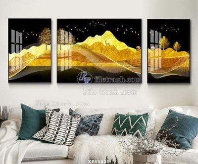 File gốc File tranh hiện đại pha lê gương KF65635 (in tráng gương) sang trọng