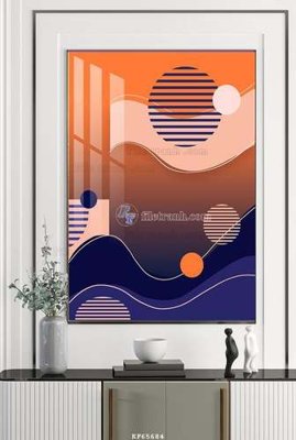 Tải file gốc in lụa File tranh hiện đại pha lê gương KF65684 siêu nét