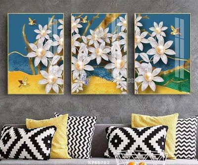 Hình ảnh file gốc File tranh hiện đại pha lê gương KF65702 cho in UV