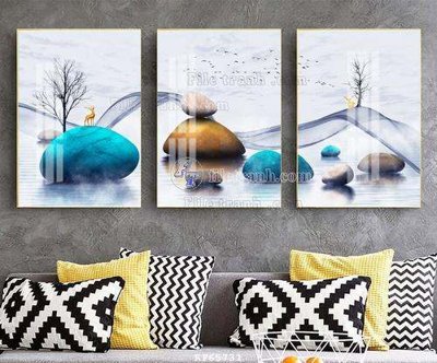 File ảnh File tranh hiện đại pha lê gương KF65731 (gốc) trang trí khách sạn