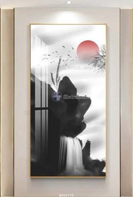 Tải file gốc in lụa File tranh hiện đại pha lê gương KF65775 siêu nét