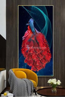 File tranh gốc File tranh hiện đại pha lê gương KF65810 (bản quyền) độc đáo