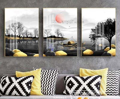 File in trần File tranh hiện đại pha lê gương KF65821 (bản gốc 3D) sống động