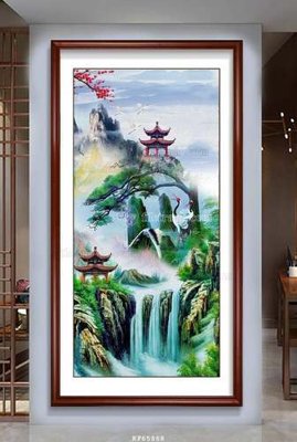 File tranh File tranh hiện đại pha lê gương KF65888 (ảnh gốc) in trần 3D