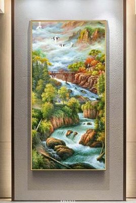 File in trần File tranh hiện đại pha lê gương KF65922 (bản gốc) hoa văn