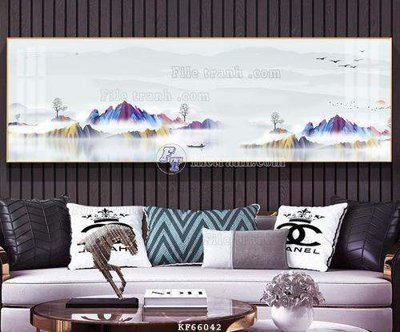 File gốc File tranh hiện đại pha lê gương KF66042 (phiên bản chuẩn) để in ấn