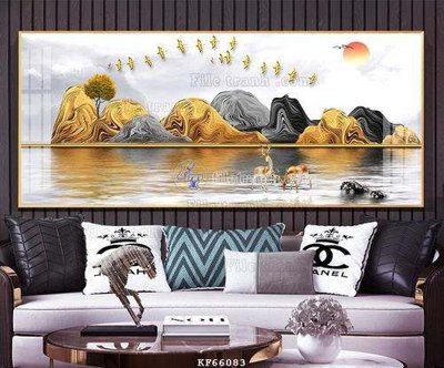File gốc File tranh hiện đại pha lê gương KF66083 (in lụa) chi tiết cao