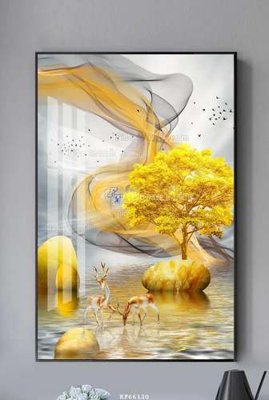 File ảnh File tranh hiện đại pha lê gương KF66120 (gốc) dùng in Pano