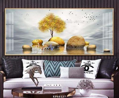 File tranh File tranh hiện đại pha lê gương KF66127 (ảnh gốc) không bị mờ