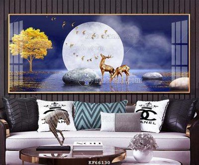 File gốc File tranh hiện đại pha lê gương KF66130 (thiết kế) cho in ấn