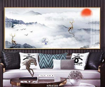 Tải file File tranh hiện đại pha lê gương KF66140 (gốc) làm file tranh quảng cáo