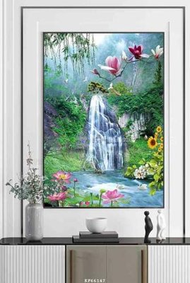 File gốc File tranh hiện đại pha lê gương KF66147 (in tráng gương) hiện đại