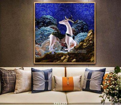 File gốc in ấn File tranh hiện đại pha lê gương KF66153 độ phân giải cao