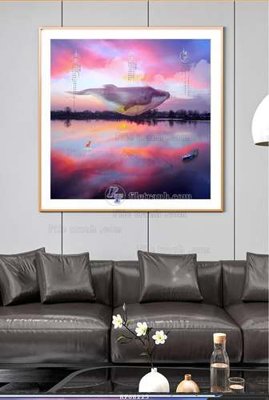 Hình ảnh gốc File tranh hiện đại pha lê gương KF66225 (để in khổ lớn)