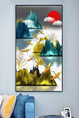 File ảnh gốc File tranh hiện đại pha lê gương KF66236 không vỡ nét