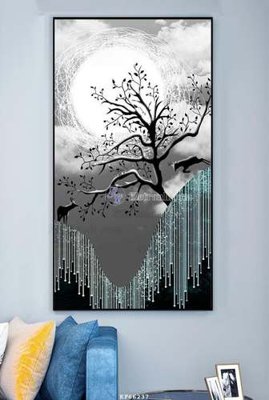 File PSD File tranh hiện đại pha lê gương KF66237 (bản gốc) đã tách nền