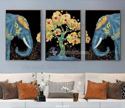 Ảnh gốc File tranh hiện đại pha lê gương KF66245 (độ nét cao) in mica