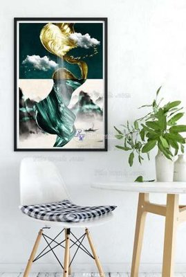 File ảnh File tranh hiện đại pha lê gương KF66263 (gốc) in decal dán tường