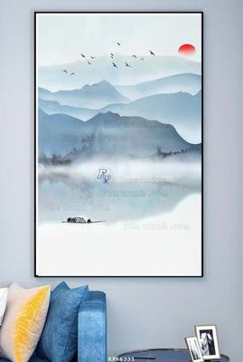 File tranh File tranh hiện đại pha lê gương KF66331 (bản gốc) treo tường