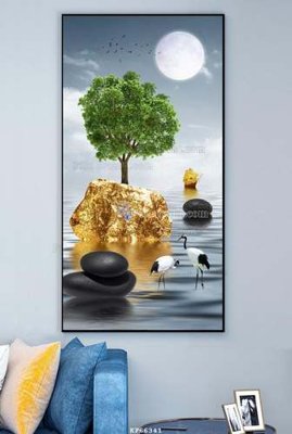 Tải file File tranh hiện đại pha lê gương KF66341 (gốc) làm file thiết kế