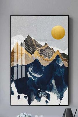 File PSD File tranh hiện đại pha lê gương KF66347 (gốc) tách lớp chi tiết