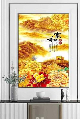 Ảnh gốc File tranh hiện đại pha lê gương KF66351 (siêu chi tiết) để in ấn