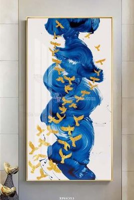 File in trần File tranh hiện đại pha lê gương KF66353 (file gốc) hoa văn 3D