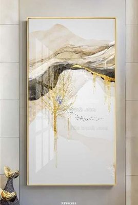 File in trần File tranh hiện đại pha lê gương KF66388 (bản gốc) mây trời
