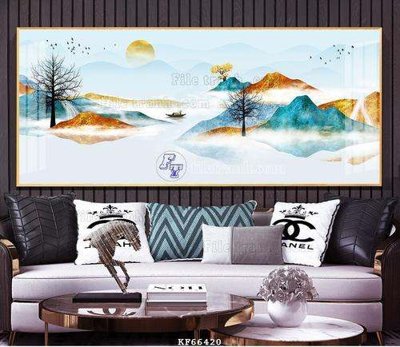 File gốc File tranh hiện đại pha lê gương KF66420 (phiên bản chuẩn) để in ấn