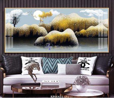 File tranh gốc PSD File tranh hiện đại pha lê gương KF66421 còn nguyên layer