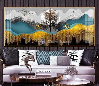 File gốc File tranh hiện đại pha lê gương KF66423 (in tráng gương) nghệ thuật