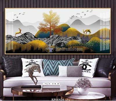 Download file gốc File tranh hiện đại pha lê gương KF66426 (in mica) trong suốt