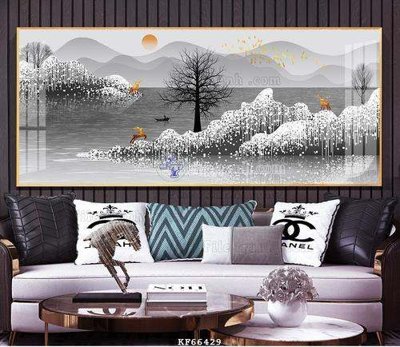 Tải file File tranh hiện đại pha lê gương KF66429 (gốc) chủ đề tôn giáo