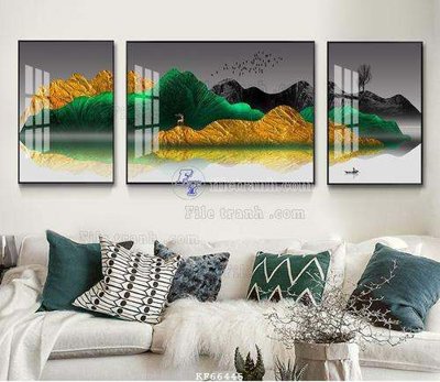 File tranh quảng cáo File tranh hiện đại pha lê gương KF66445 (file gốc) chuyên nghiệp