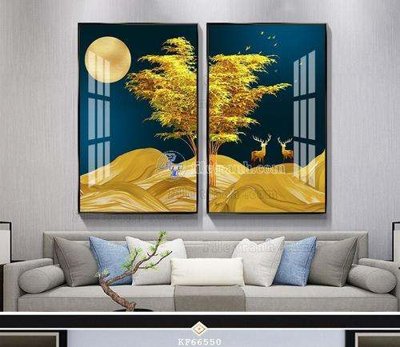 File gốc File tranh hiện đại pha lê gương KF66550 (vector) cho in ấn