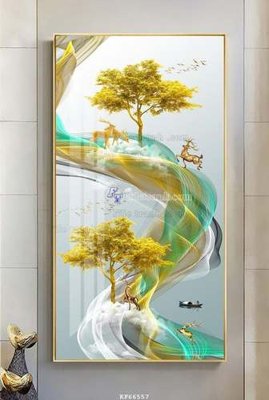 File tranh File tranh hiện đại pha lê gương KF66557 (gốc) chủ đề thành phố