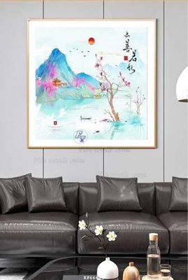 Ảnh gốc File tranh hiện đại pha lê gương KF66614 (độ nét cao) in tráng gương