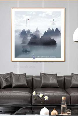 File PSD File tranh hiện đại pha lê gương KF66643 (bản gốc) cho nhà in