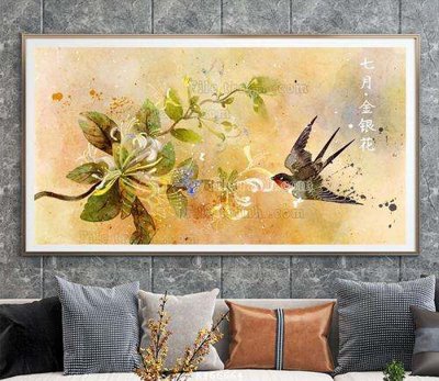 Download file gốc File tranh hiện đại pha lê gương KF66664 (in lụa) tranh 3D