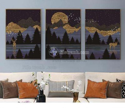 File ảnh File tranh hiện đại pha lê gương KF66676 (gốc) trang trí khách sạn