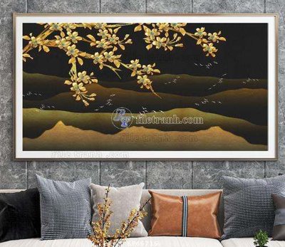 File tranh File tranh hiện đại pha lê gương KF66716 (gốc) chủ đề thiên nhiên