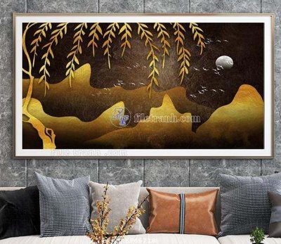 Download file File tranh hiện đại pha lê gương KF66718 (gốc) cho xưởng in