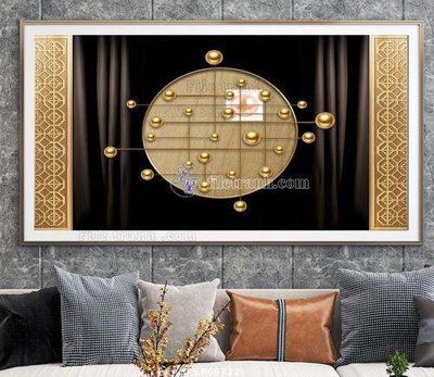 Tải file File tranh hiện đại pha lê gương KF66722 (gốc) chủ đề phong thủy