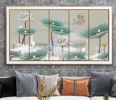 File tranh gốc PSD File tranh hiện đại pha lê gương KF66727 còn nguyên layer