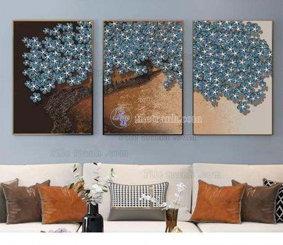 Ảnh gốc File tranh hiện đại pha lê gương KF66757 (độ nét cao) in tráng gương