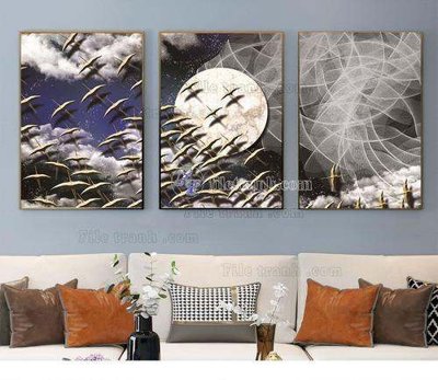 File tranh File tranh hiện đại pha lê gương KF66765 (ảnh gốc) in trần xuyên sáng