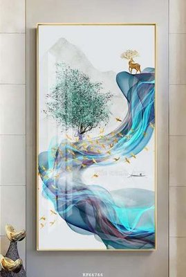 File in ấn File tranh hiện đại pha lê gương KF66766 chuyên nghiệp