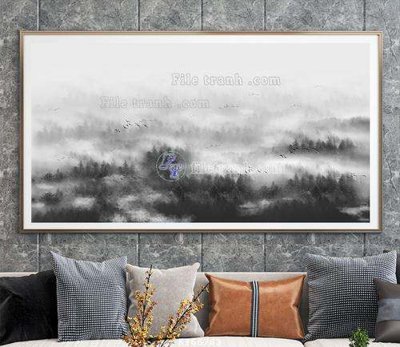 File PSD File tranh hiện đại pha lê gương KF66783 (bản gốc) đã tách nền