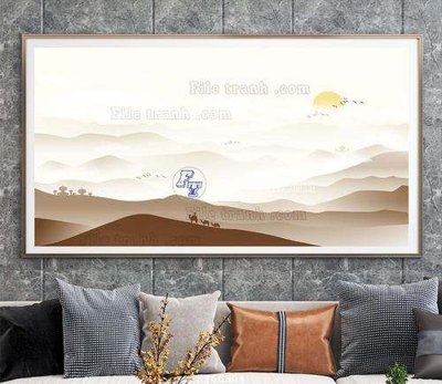 File tranh PSD File tranh hiện đại pha lê gương KF66804 chất lượng cao